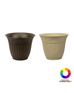 Maceta plástica decorativa 37.5x29.8 cm