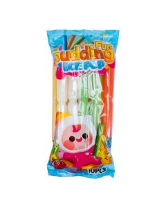 Pudding ice pop de frutas