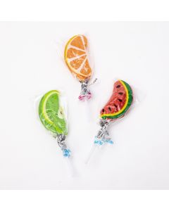 Paleta figura fruta azucarada
