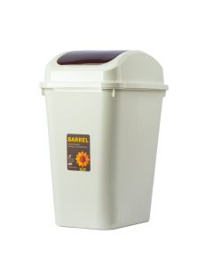 Basurero plástico liso tapa basculante 35l