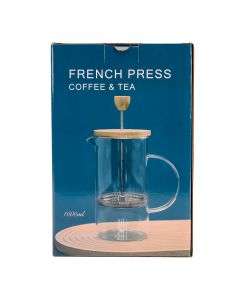Prensa para café/té vidrio transparente