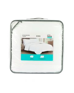 Edredón king 3pzas blanco