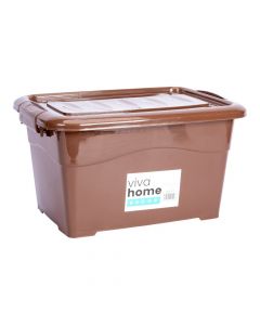 Caja plástica con asa y ruedas 30l surtido