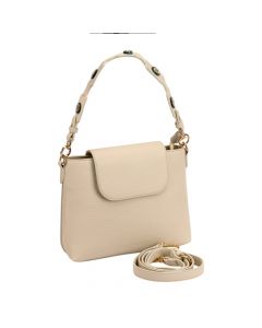 Bolso casual para dama blanco y dorado