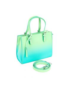 Bolso casual para dama verde y celeste