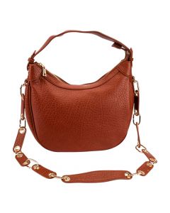 Bolso casual para dama marron y dorado