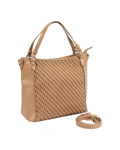 Bolso casual para dama beige y dorado