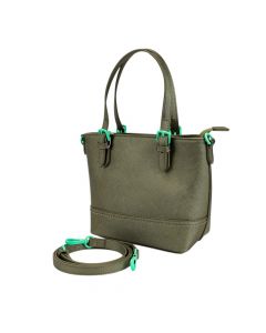 Bolso casual para dama gris y turquesa