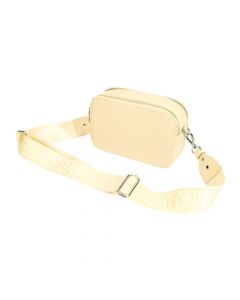 Bolso casual para dama beige y plateado