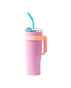 Envase acero con pajilla