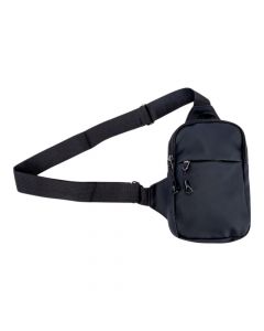 Bolso tela doble zipper negro