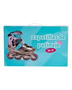 Patines en linea 4 ruedas 34-37 multicolor
