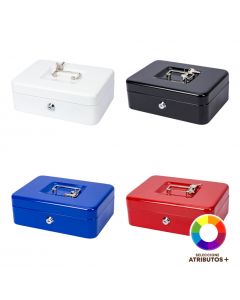 Caja metálica con cierre y asa