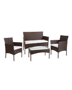 Mueble terraza con relieve 4pzas marrón