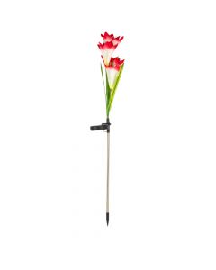 Lámpara flor luz solar led 80cm surtido
