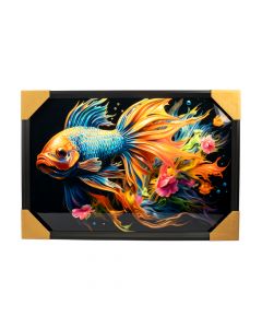 Cuadro decortivo pez multicolor