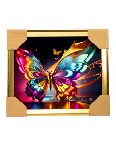 Cuadro decorativo mariposa multicolor
