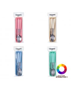 Cubiertos metálicos con estuche