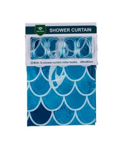 Cortina plástica baño estampada