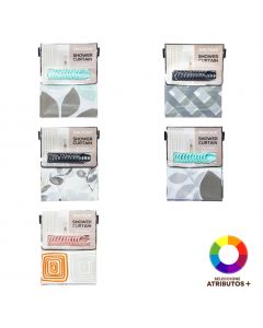 Cortina baño estampada surtido