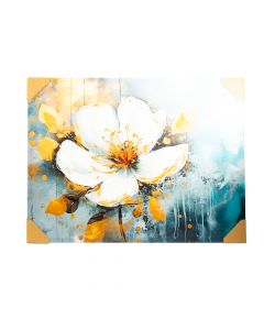 Cuadro decorativo flor con textura 60x80cm multicolor