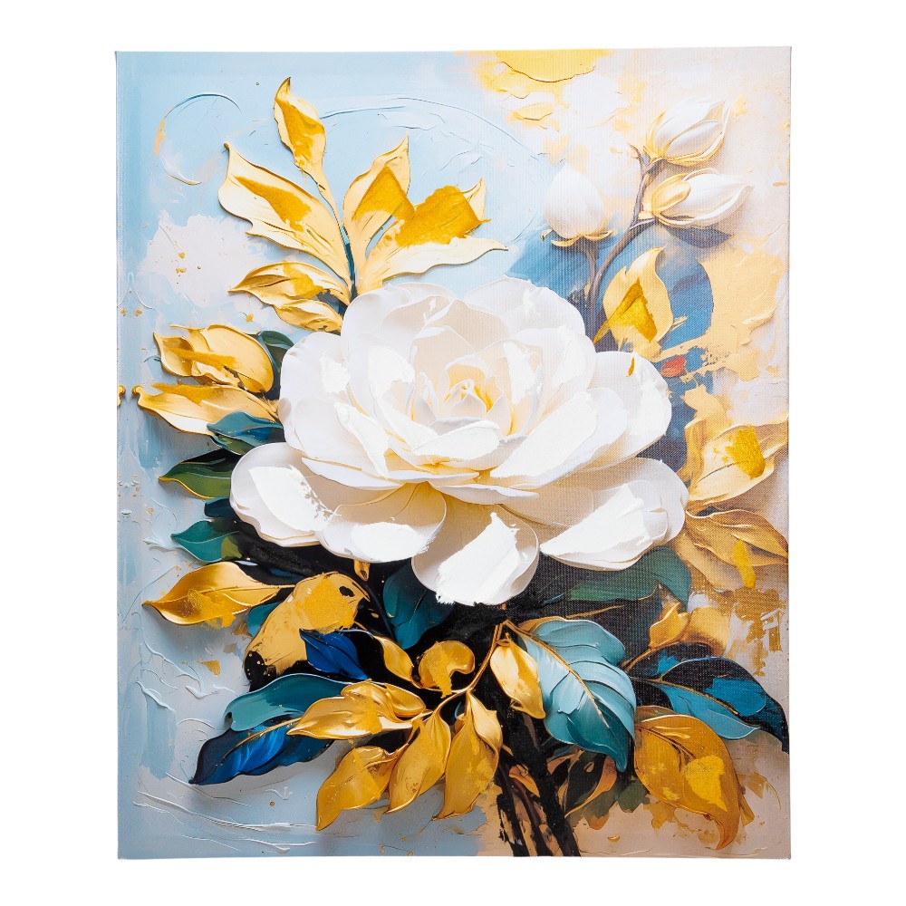 Cuadro flor blanca decorativo