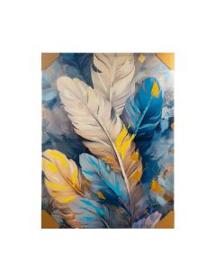 Cuadro decorativo pluma multicolor