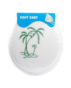 Asiento bordado decorativo baño