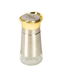 Salero vidrio y acero inoxidable 12x5.8cm 130ml