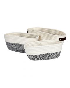 Set cestas tela con asas