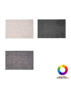 Individual plástico rayas