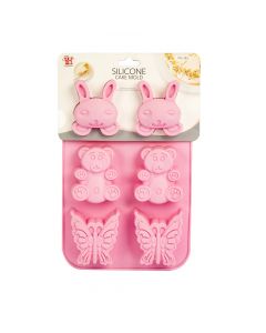 Molde silicón figura relieve 6und surtido