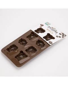 Molde silicón figura animales marrón
