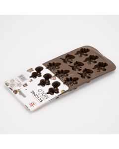 Molde silicon figura dinosaurios 12und marrón
