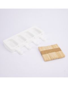 Molde silicón para helado con paleta