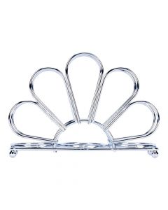 Servilletero metálico plateado