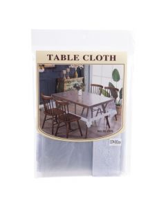 Mantel liso borde con relieve flores