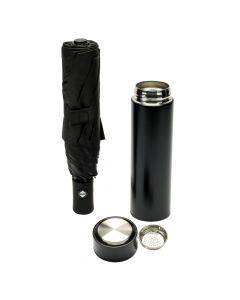 Set regalo envase con sombrilla negro