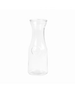 Botella vidrio lisa y relieve con tapa 1l transparente