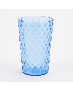 Vaso acrílico con relieve rombos verde