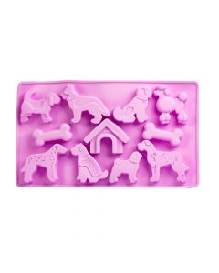 Molde silicón figura perros surtido