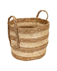 Cesta fibra redonda marrón