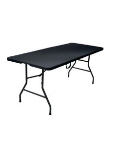 Mesa plegable lisa negro