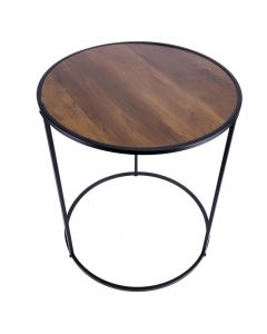 Mesa redonda madera y metal