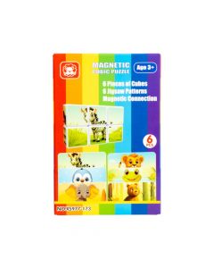 Rompecabeza cubo magnético animales 6pzas +3a