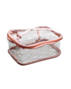 Cosmetiquera plástica bicolor