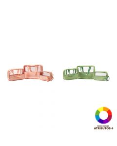 Set 3 cosmetiqueras plásticas