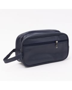 Cosmetiquera lisa con doble zipper