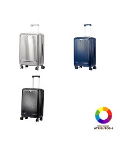 Maleta plástica mediana negra