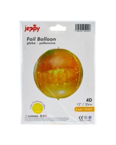 Globo amarillo tornasol 4D